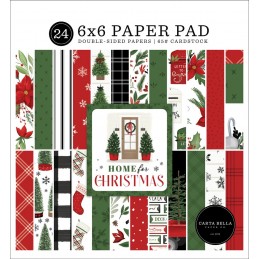 Bloc de papier - Home for Christmas15 x 15 cm - 24 feuilles double face
