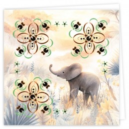 Kit cartes imprimées Hobbydots N°34 - Bébés animaux sauvages