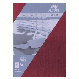 Carte double A6 210x148 paquet de 5 - Bordeaux