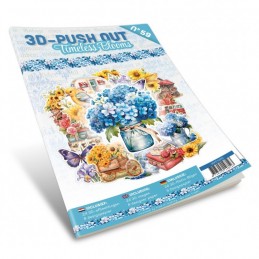 Carte 3D livre A4 prédécoupé N°59 - Fleurs intemporelles - 24 images + papiers