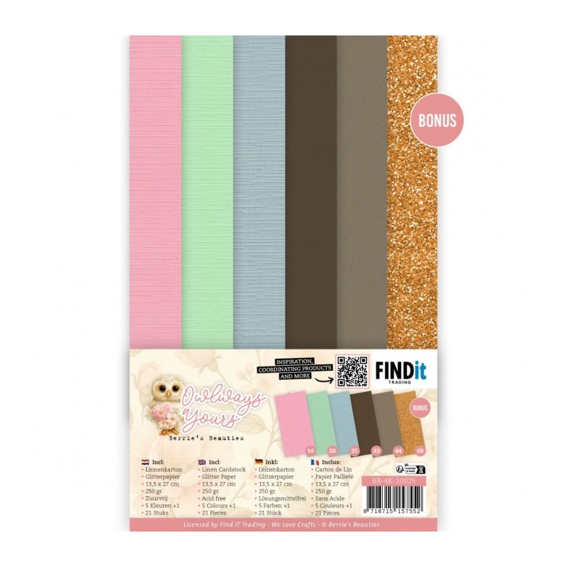 Set 21 cartes 13.5x27cm - Toujours Chouettes - BB-4K-10025