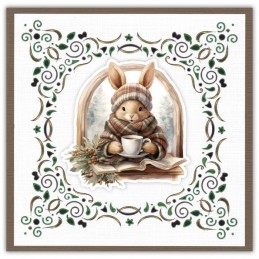 Dot and do 292 - kit Carte 3D - Lapins en hiver