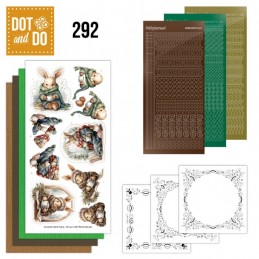 Dot and do 292 - kit Carte 3D - Lapins en hiver