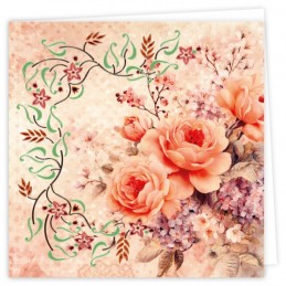 Kit cartes imprimées Hobbydots N°35 - Fleurs Orange