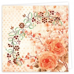 Kit cartes imprimées Hobbydots N°35 - Fleurs Orange