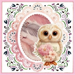 Carte 3D prédéc. - SB11074 - Toujours Chouettes - Fleurs