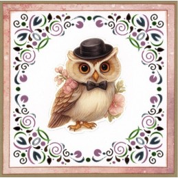 Carte 3D prédéc. - SB11075 - Toujours Chouettes - Charme