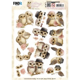 Carte 3D prédéc. - SB11076 - Toujours Chouettes - Dévotion