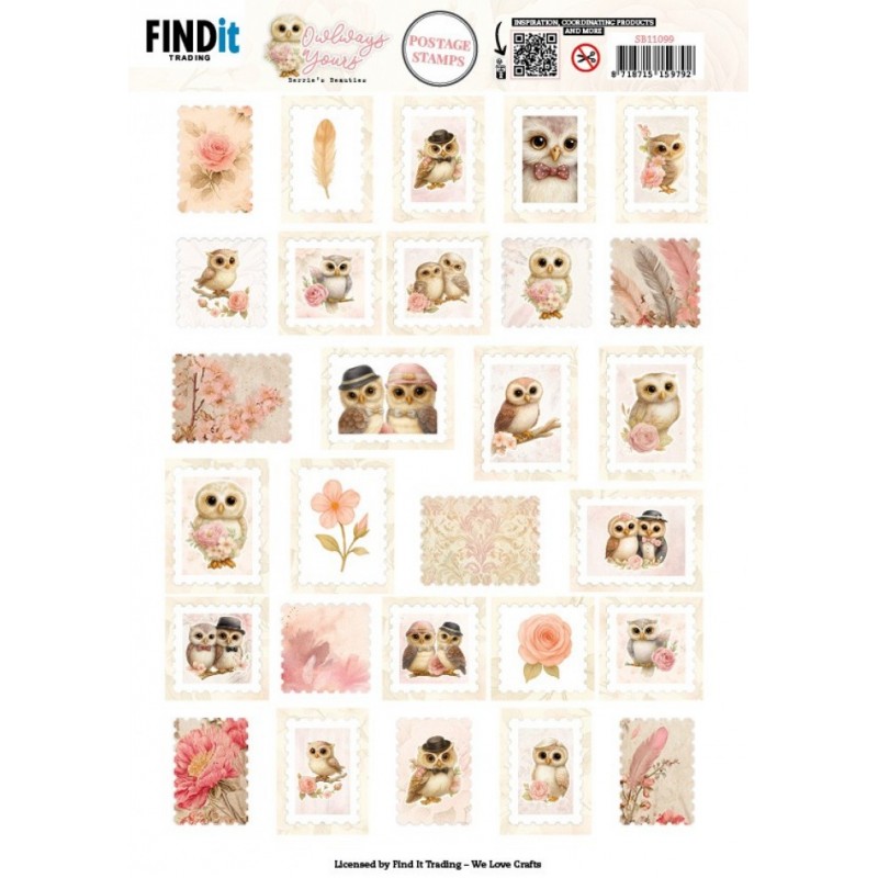 Carte 3D prédéc. - SB11099 - Toujours Chouettes - Timbres