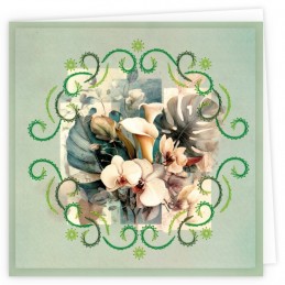 Kit de 3 Cartes à broder imprimées  - STDOPP028 - Arum et Orchidée