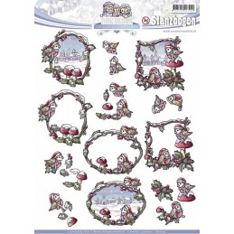 Carte 3D prédéc. - noël - SB10042 - cadres de noël