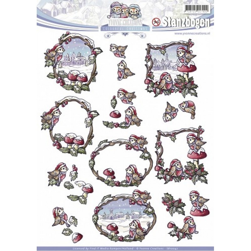 Carte 3D prédéc. - noël - SB10042 - cadres de noël