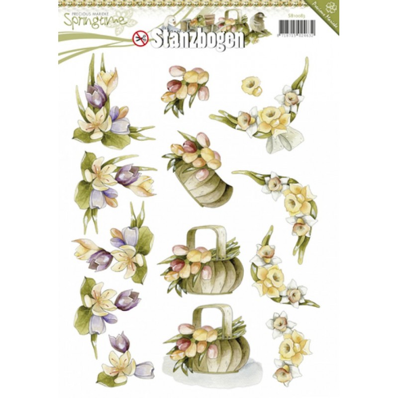 Carte 3D prédéc. - Springtime - SB10083 -  fleurs