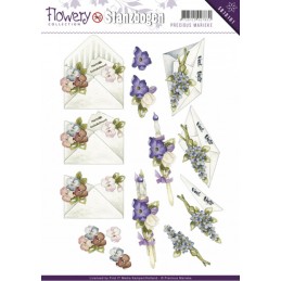 Carte 3D prédéc. - SB10101 -  lettre fleurie