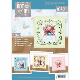 Dot and Do on Colour 40 - Kit Carte 3D - Fleurs givrées
