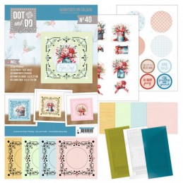 Dot and Do on Colour 40 - Kit Carte 3D - Fleurs givrées