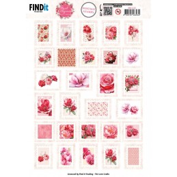 Carte 3D prédéc. - SB11115 - Fleurs élégantes - Timbres