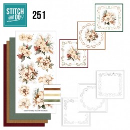 Stitch and do 251 - kit Carte 3D broderie - Fleurs d'hiver