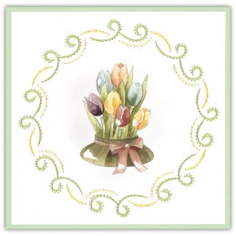 Stitch and do 252 - kit Carte 3D broderie - Fleurs jaunes