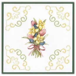 Stitch and do 252 - kit Carte 3D broderie - Fleurs jaunes