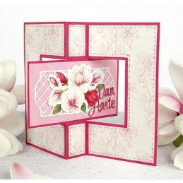 Carte 3D à découper - CD12419 - Fleurs élégantes - Pivoines