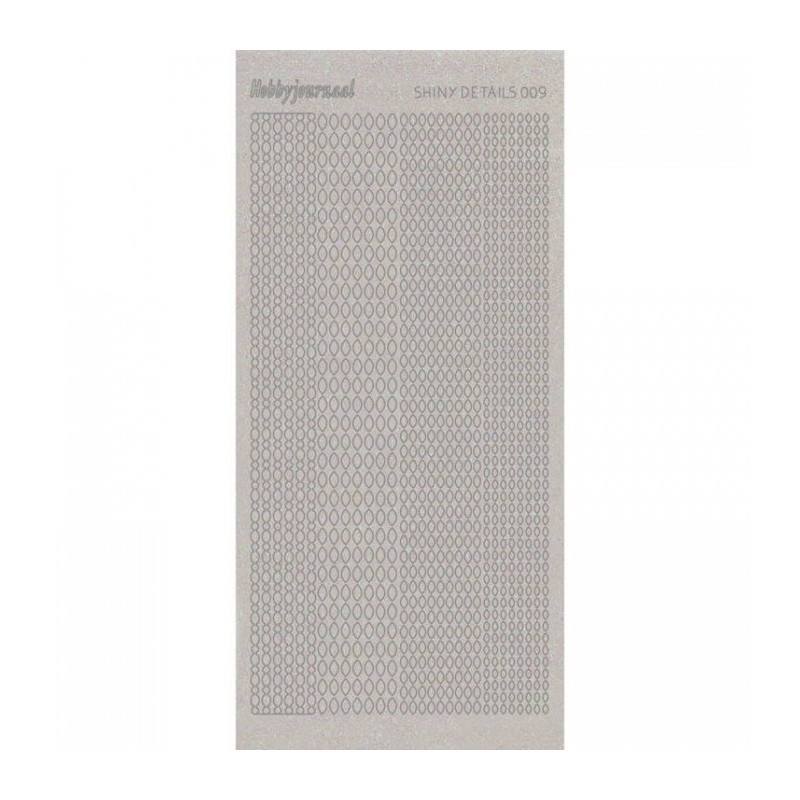 Stickers shiny détails 009 - ovales paillettés argent