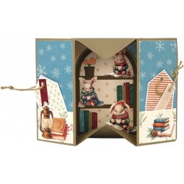 Bloc de papier - Lapins d'hiver - Papiers design 20.3x20.3 - BBPP10033