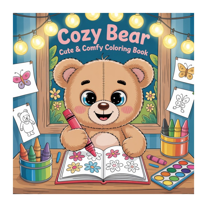 Livre de coloriage Ourson 40 pages 20 x 21 cm