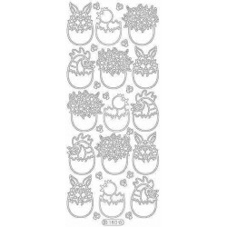 STICKERS - 0180 - OEUFS - OR