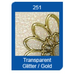 Stickers - 3214 - glitter transparent - or