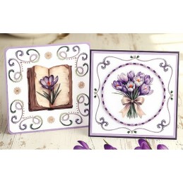 Carte 3D prédéc. - SB11084 - Premières Fleurs - Crocus et colibri