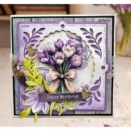 Carte 3D prédéc. - SB11084 - Premières Fleurs - Crocus et colibri