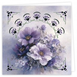 Kit cartes imprimées Hobbydots N°39 - Fleurs mauves