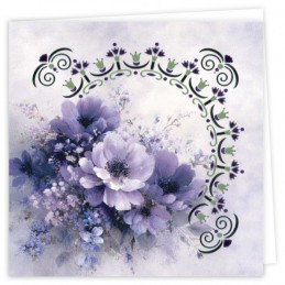 Kit cartes imprimées Hobbydots N°39 - Fleurs mauves