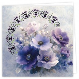 Kit cartes imprimées Hobbydots N°39 - Fleurs mauves