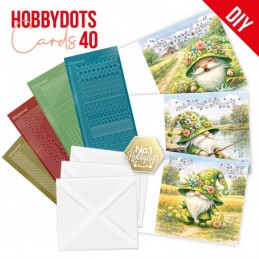 Kit cartes imprimées Hobbydots N°40 - Gnomes joyeux