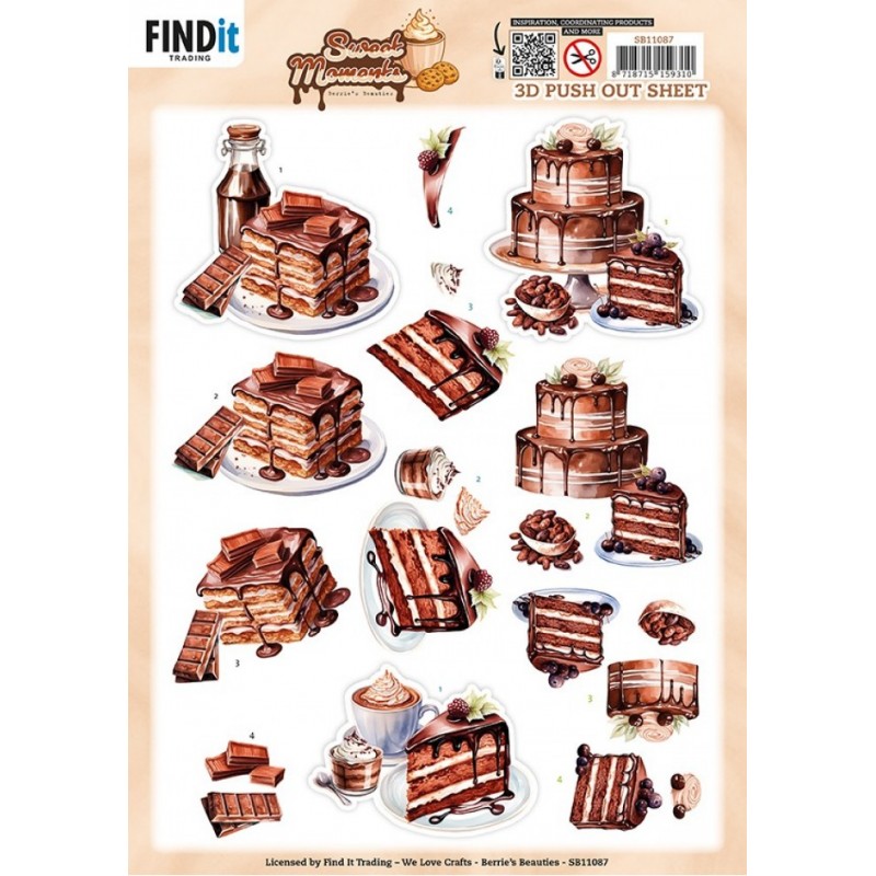 Carte 3D prédéc. - SB11087 - Moments sucrés - Gateaux