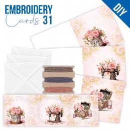 Kit de 3 Cartes à broder imprimées  - STDOPP031 - Couture