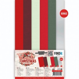 Set 21 cartes 13.5x27cm - Floral christmas - YC4K10032