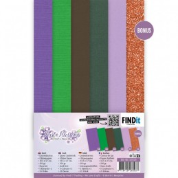 Set 21 cartes 13.5x27cm - Premières fleurs - BB-4K-10028