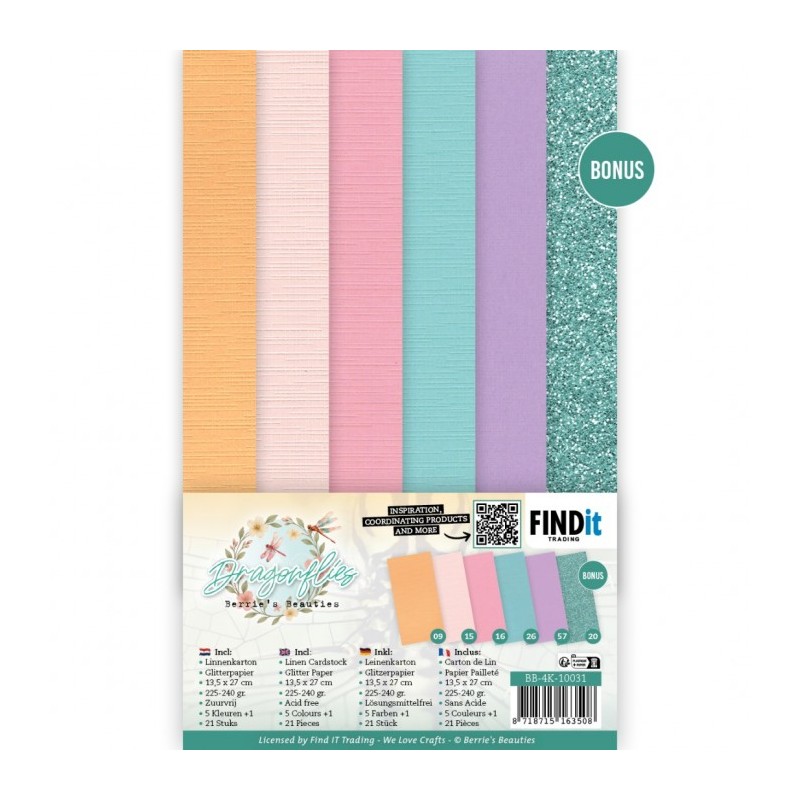 Set 21 cartes 13.5x27cm - Libellules - BB-4K-10031