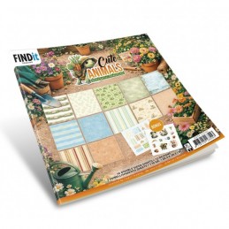 Bloc de papier - Animaux mignons - Papiers design 20.3x20.3 - BBPP10040