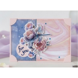 Carte 3D prédéc. - SB11096 - Libellules - Bleu