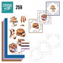 Stitch and do 259 - kit Carte 3D broderie - Pâtisseries