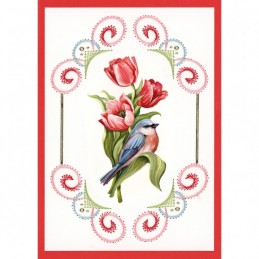 Stitch and Do Livre n°35 - Kit 6 Cartes 3D à broder - Fleurs de printemps