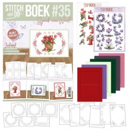 Stitch and Do Livre n°35 - Kit 6 Cartes 3D à broder - Fleurs de printemps