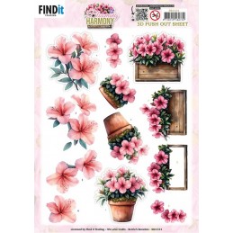 Carte 3D prédéc. - SB11111 - Harmonie florale - Pots de fleurs