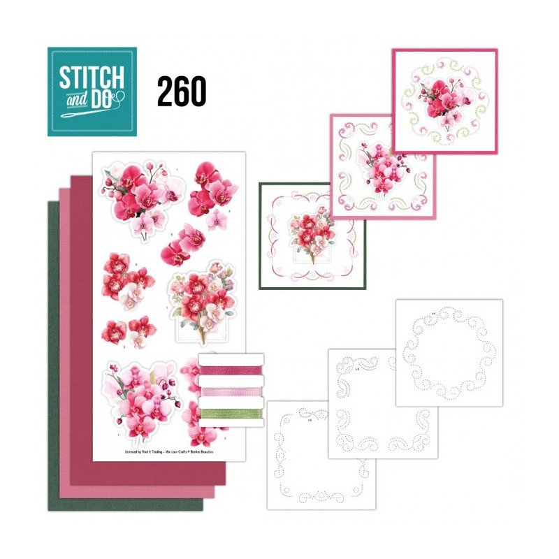 Stitch and do 260 - kit Carte 3D broderie - Elégance florale