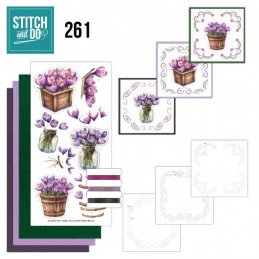 Stitch and do 261 - kit Carte 3D broderie - Premières Fleurs
