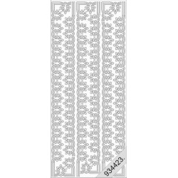 Stickers - 1135 - bordure fleur - or